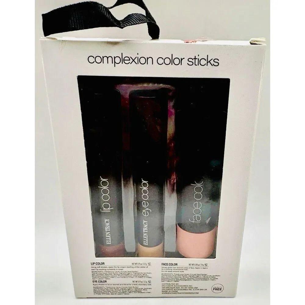 NWT ELLEN TRACY COMPLEXION COLOR STICKS FOR LIP EYE FACE FOR A WARM NATURAL GLOW